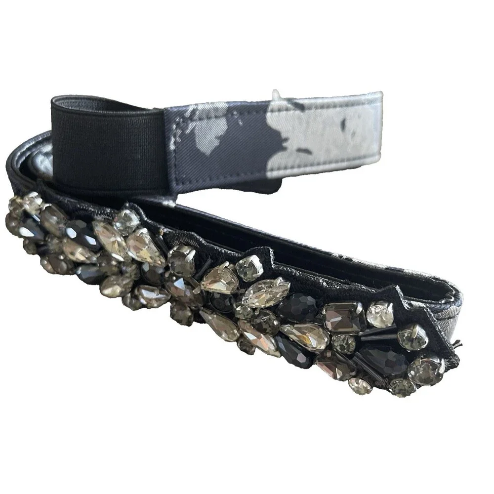 Eliza Women’s Belt Rhinestone Medallion Blue Multi Size 14 Formal Event Dressy